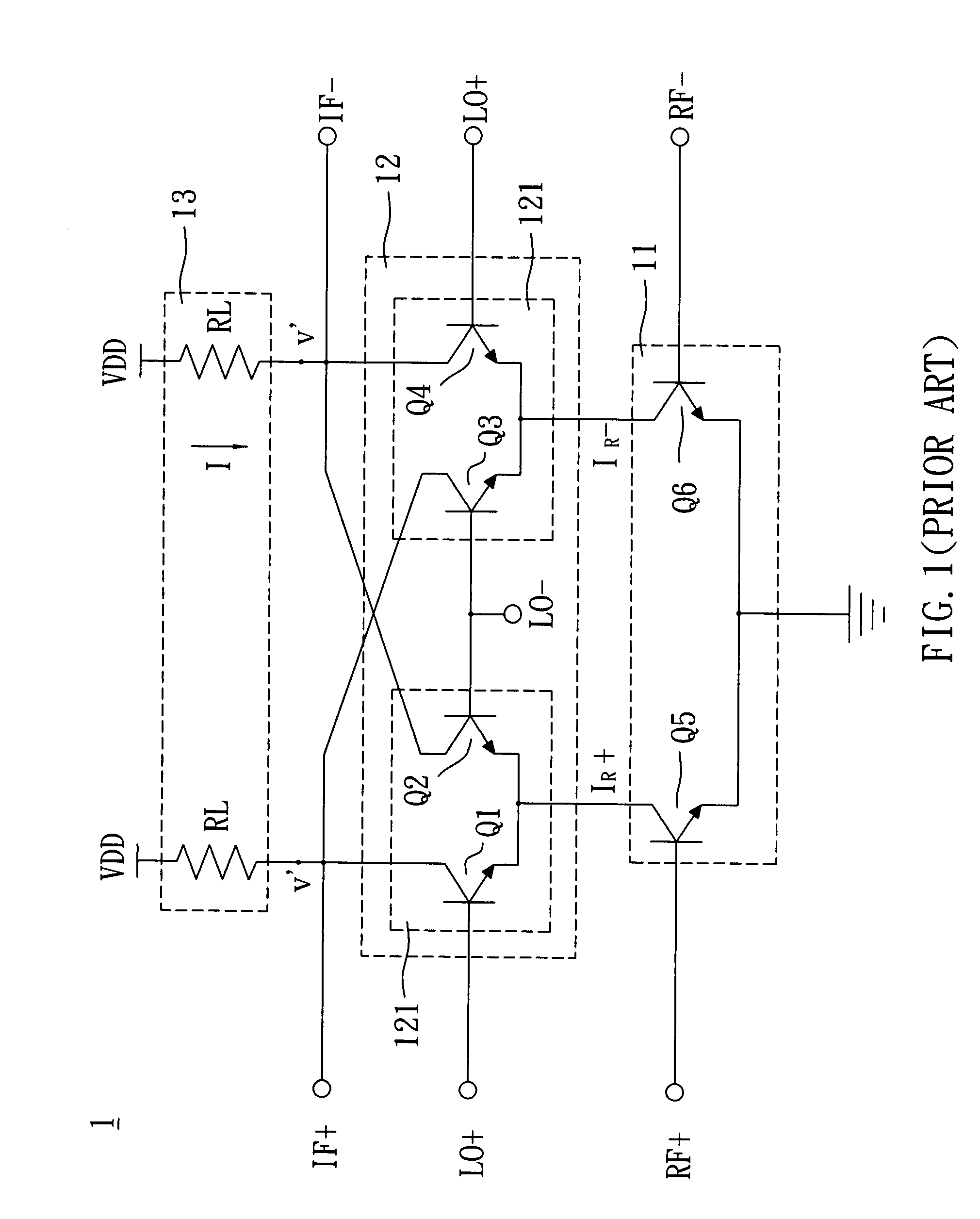 Conversion mixer with high impedance circuit
