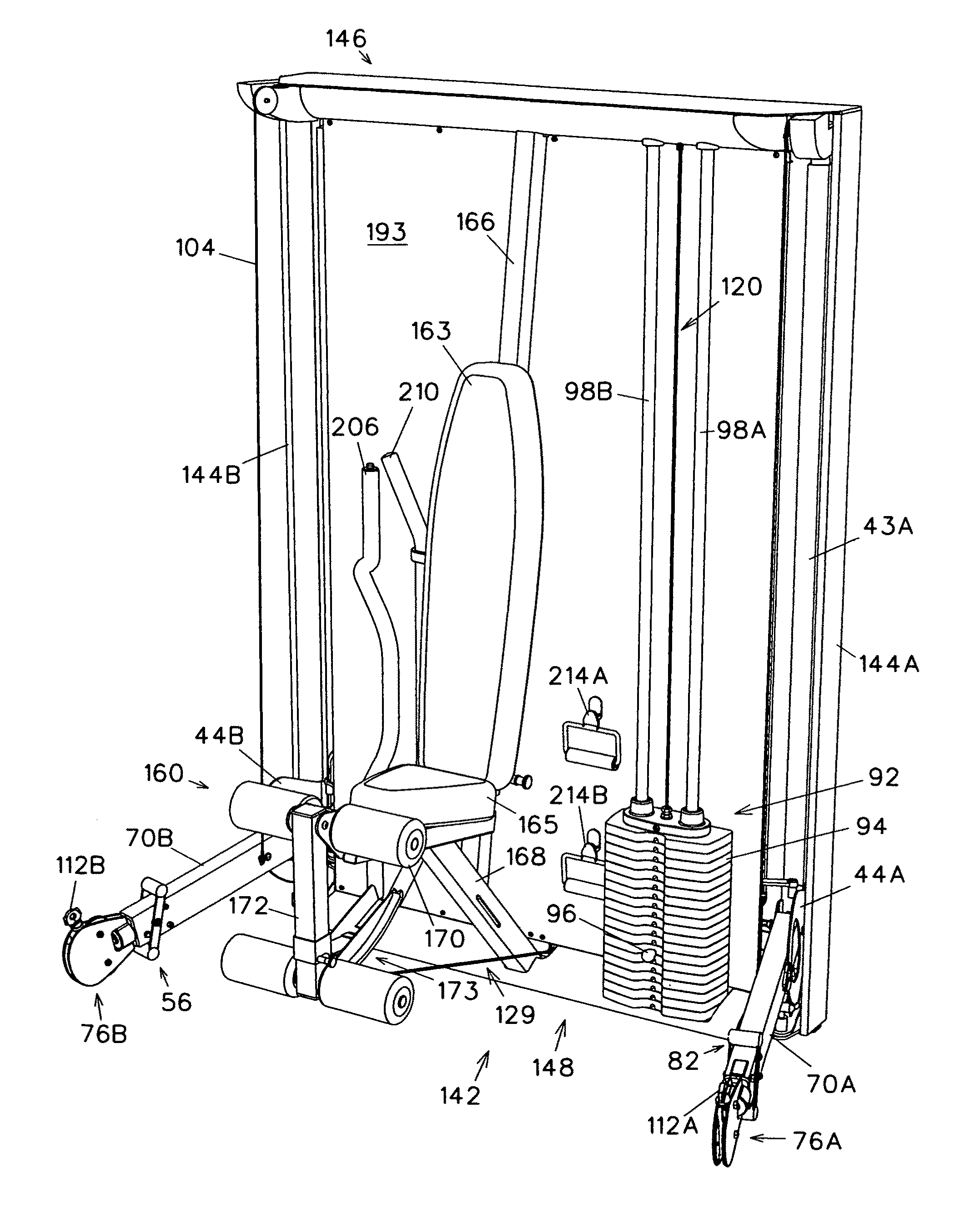 Compact multi-function exercise apparatus