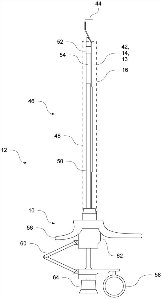 Conveying device with locking mechanism