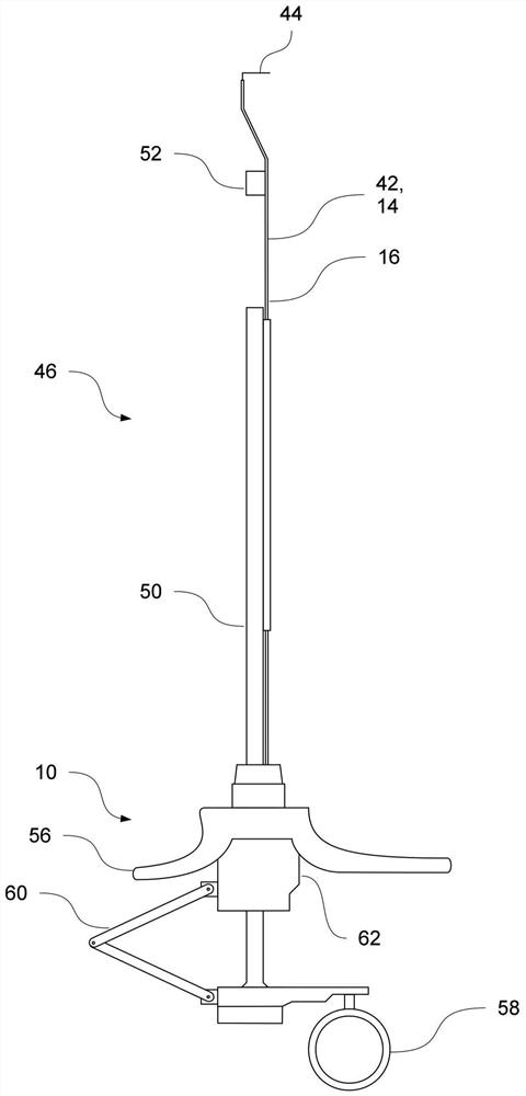 Conveying device with locking mechanism