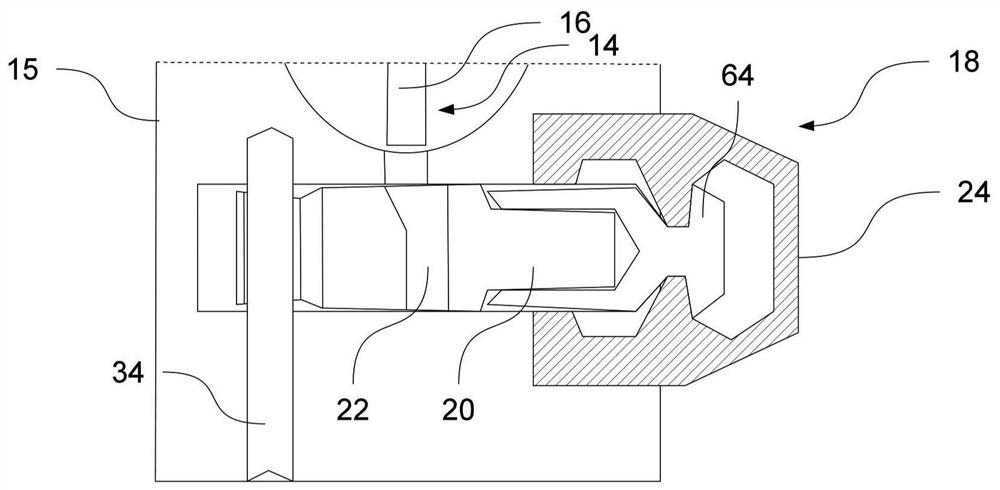 Conveying device with locking mechanism