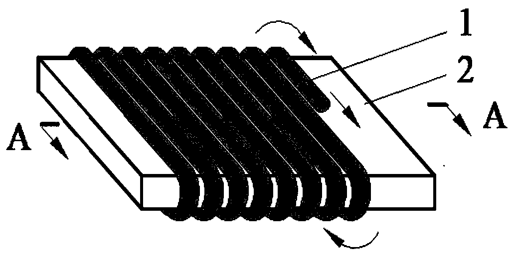 Method for constructing metal-based surface with alternate hydrophilic and hydrophobic strips