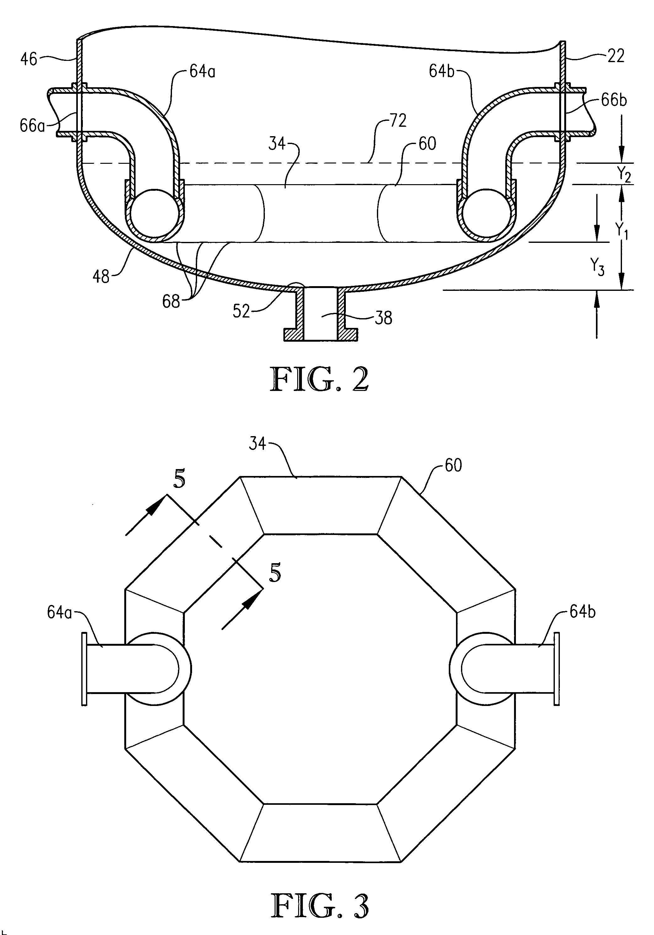 Oxidation system with internal secondary reactor