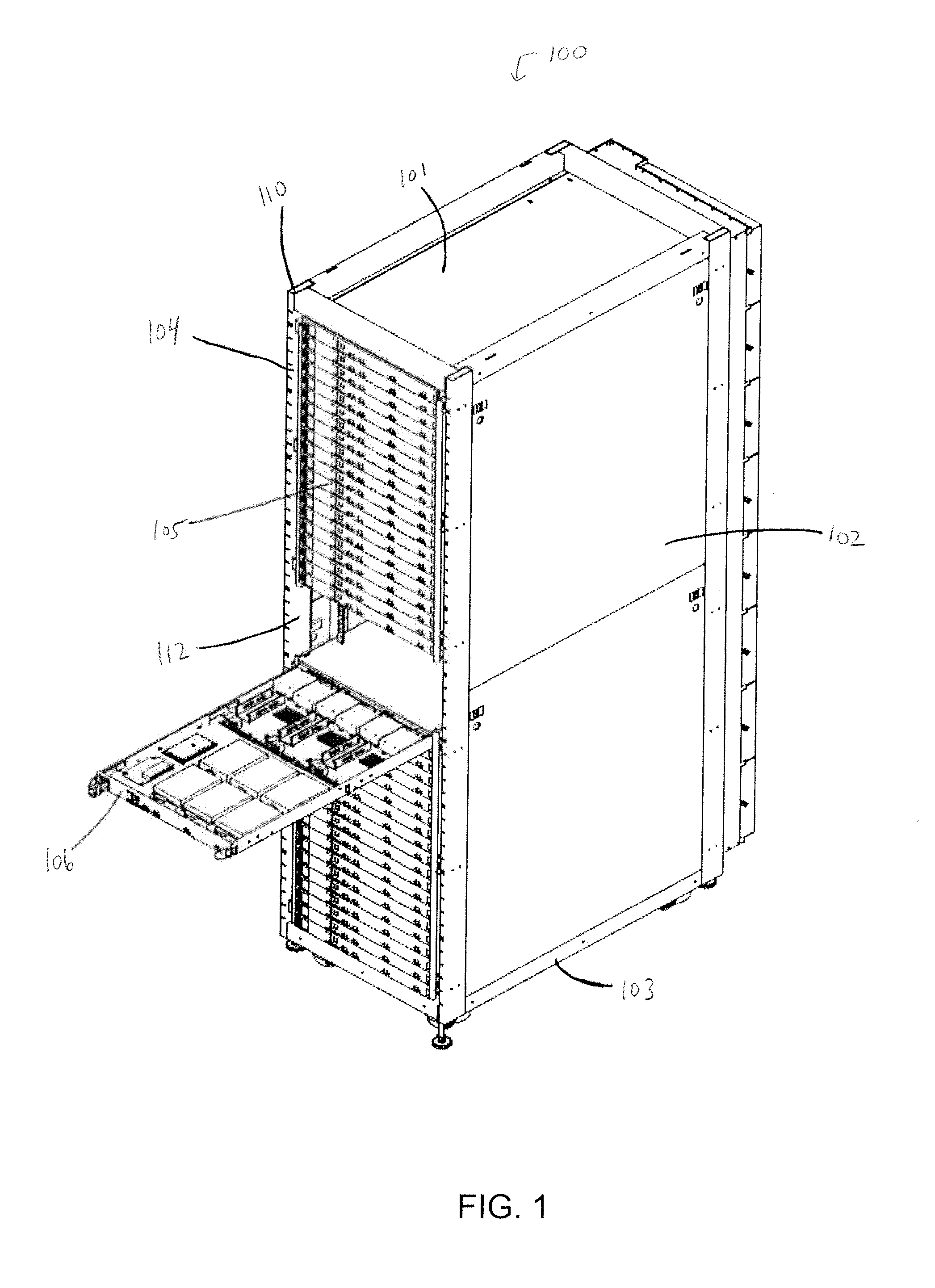 Apparatus and Method for Power Distribution to and Cooling of Computer Components on Trays in a Cabinet