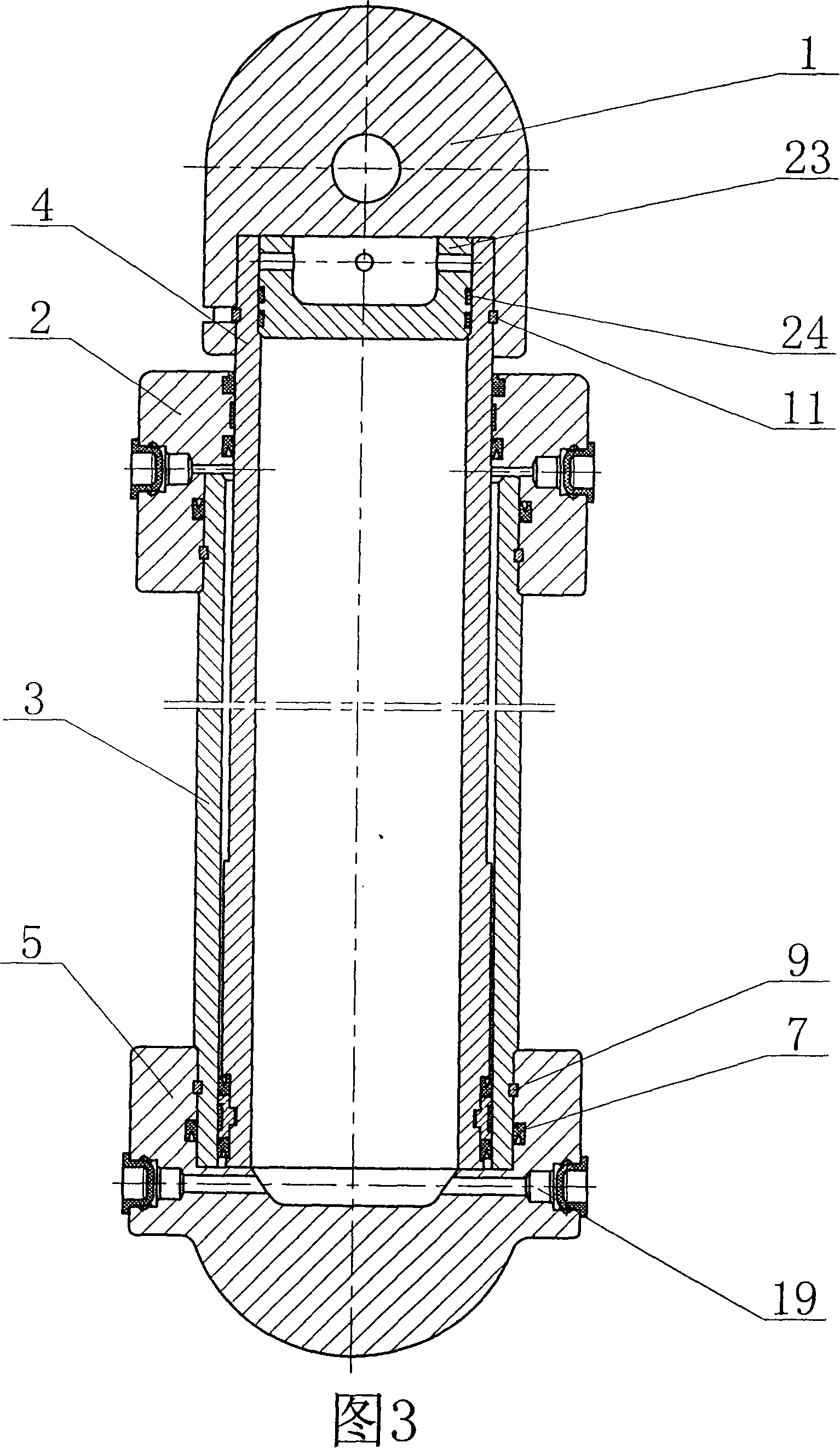 Single extension suspended type hydraulic vertical prop