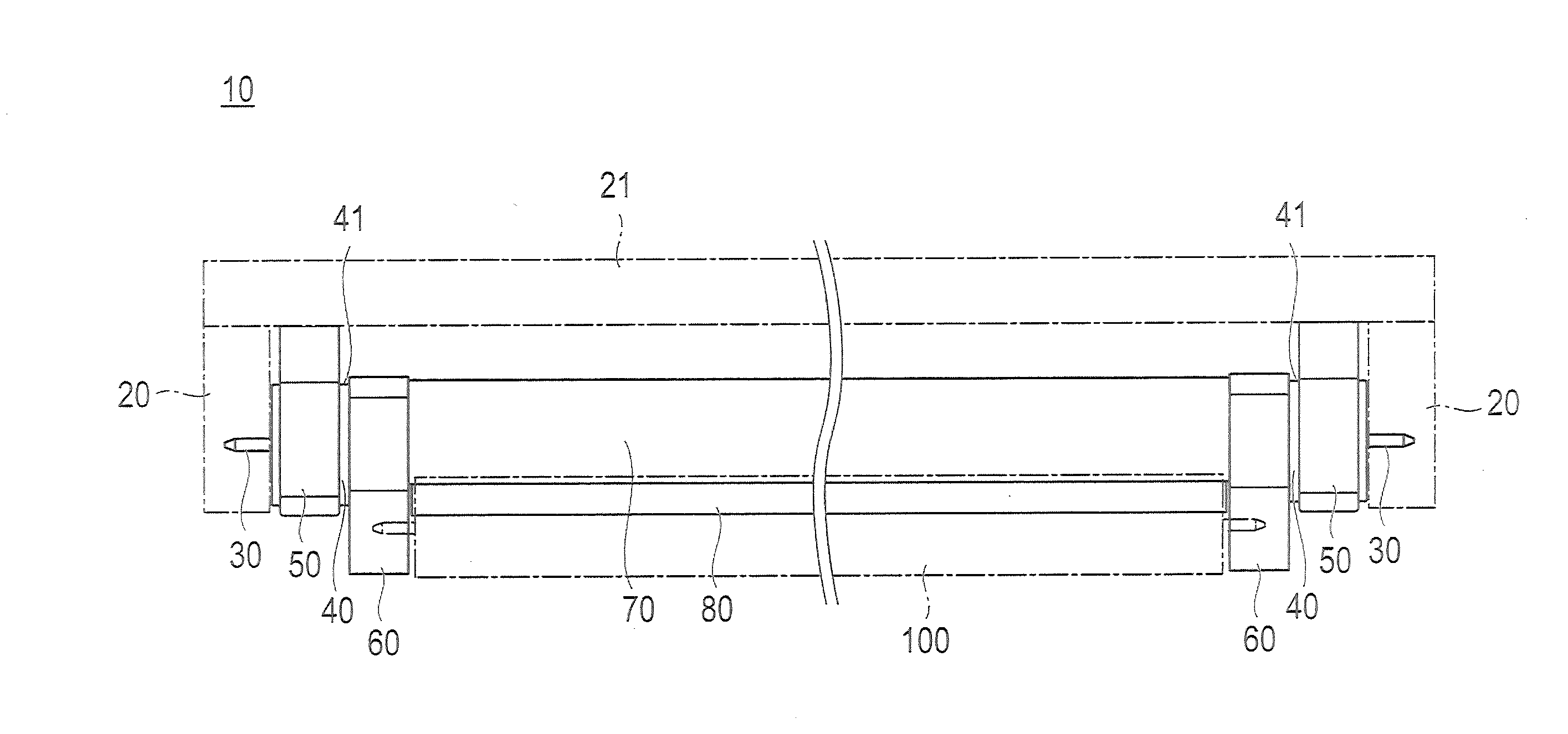 Straight tube luminaire