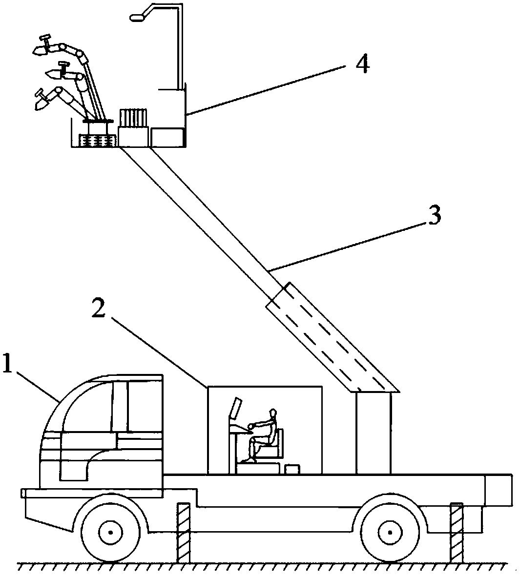 Replacement method for special tool for hot-line robot based on force feedback master-slave control