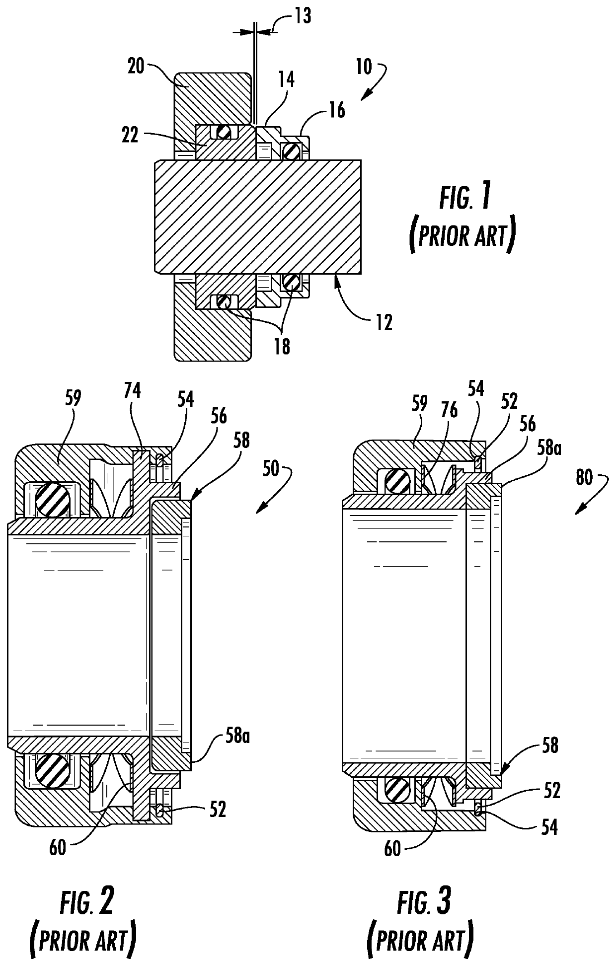 Rotary face seal with magnetic puller loading