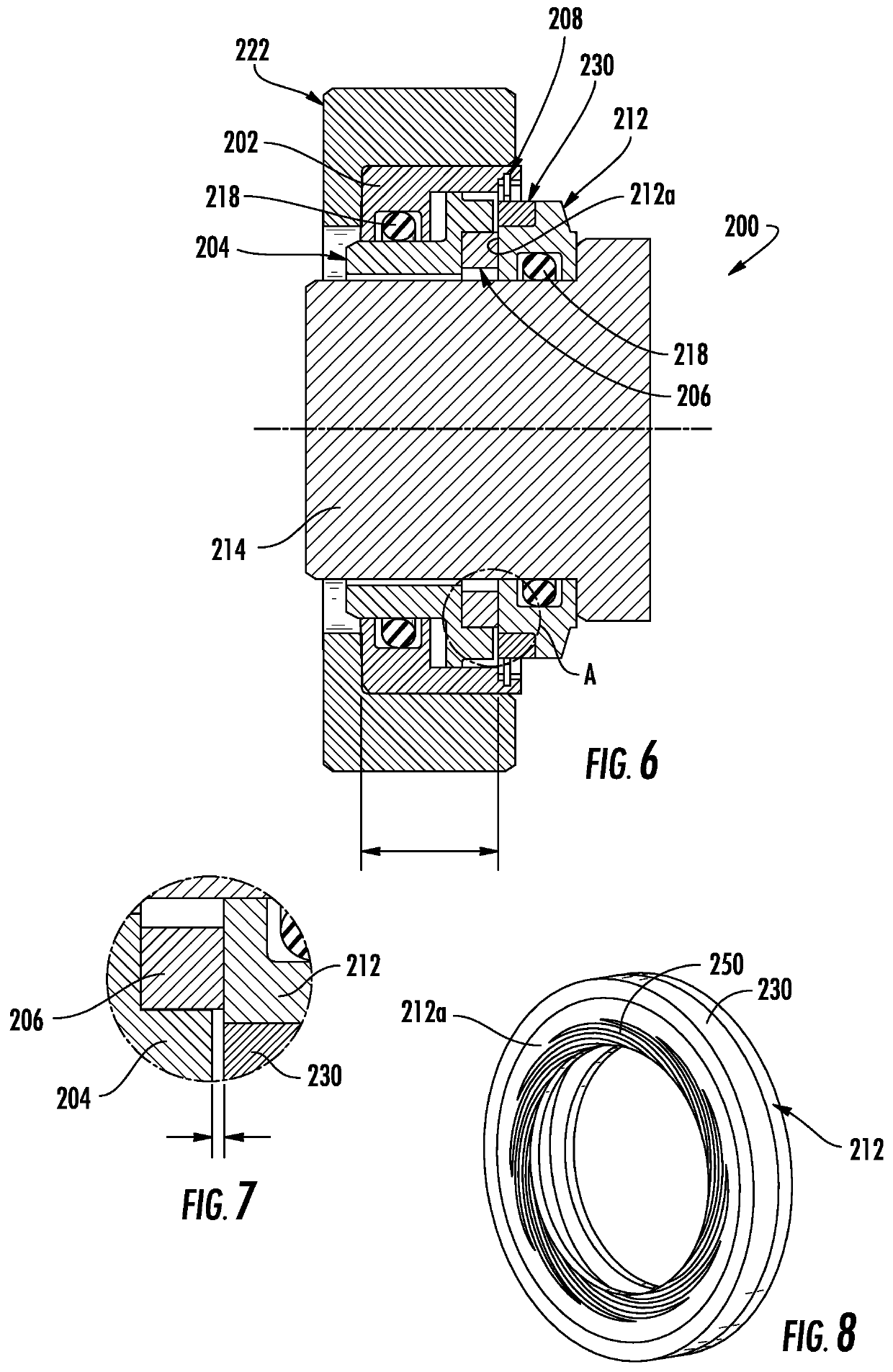 Rotary face seal with magnetic puller loading