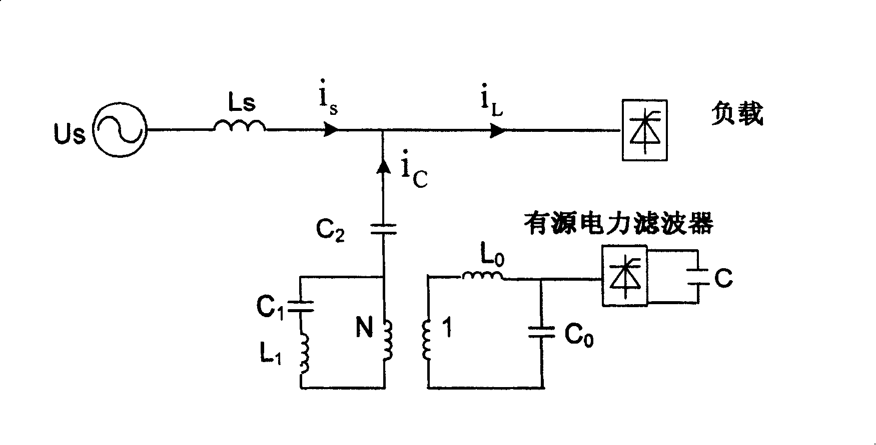 Control method for high-power active filter