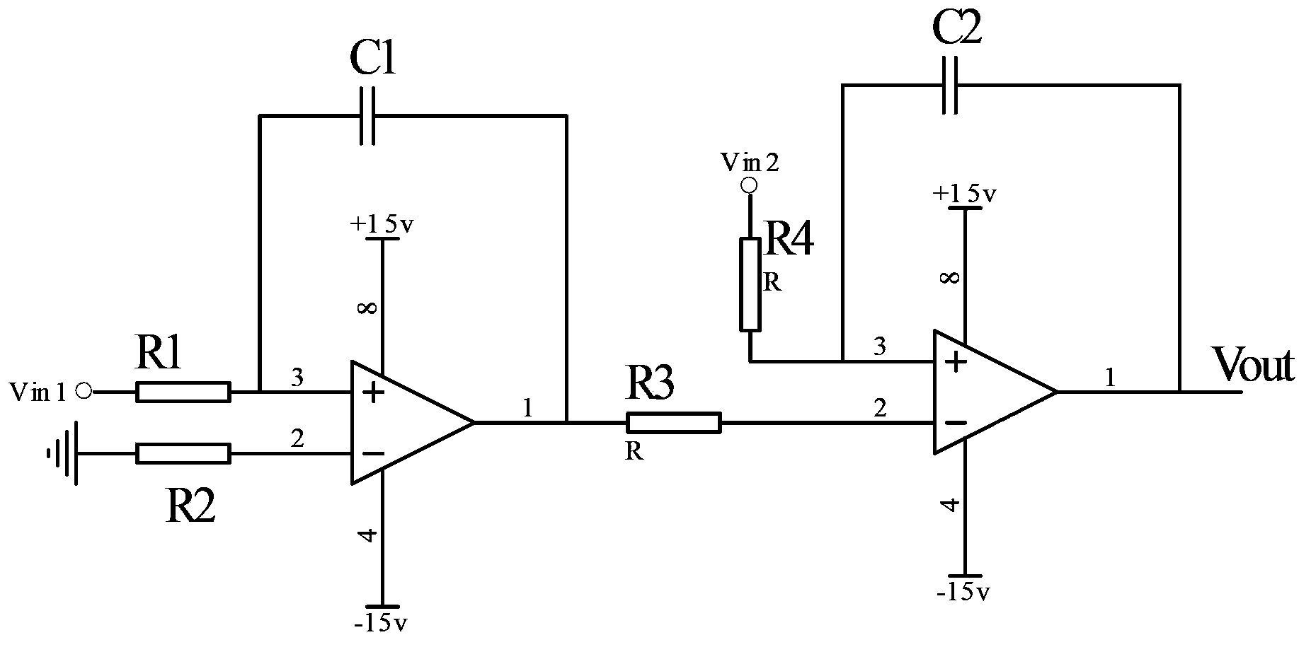 Circuit capable of preventing reversal of current of operational amplifiers connected in series