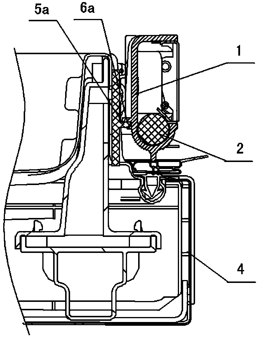 90-degree turnover positioning structure of refrigerator turnover beam