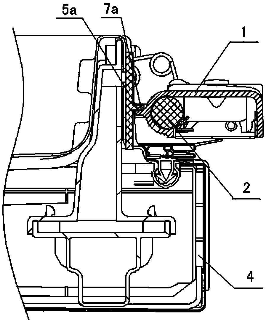 90-degree turnover positioning structure of refrigerator turnover beam