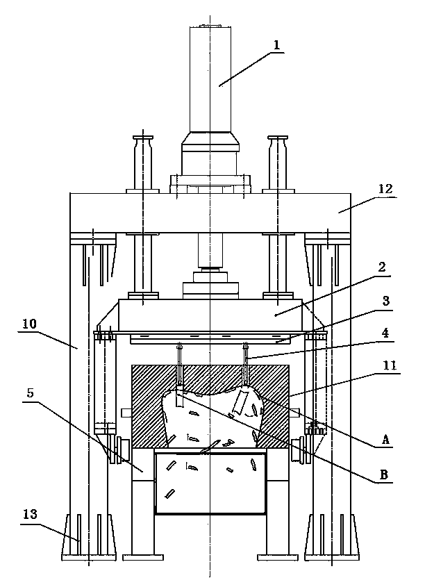 Vibrating iron-type sand shooting vent cleaning device and method