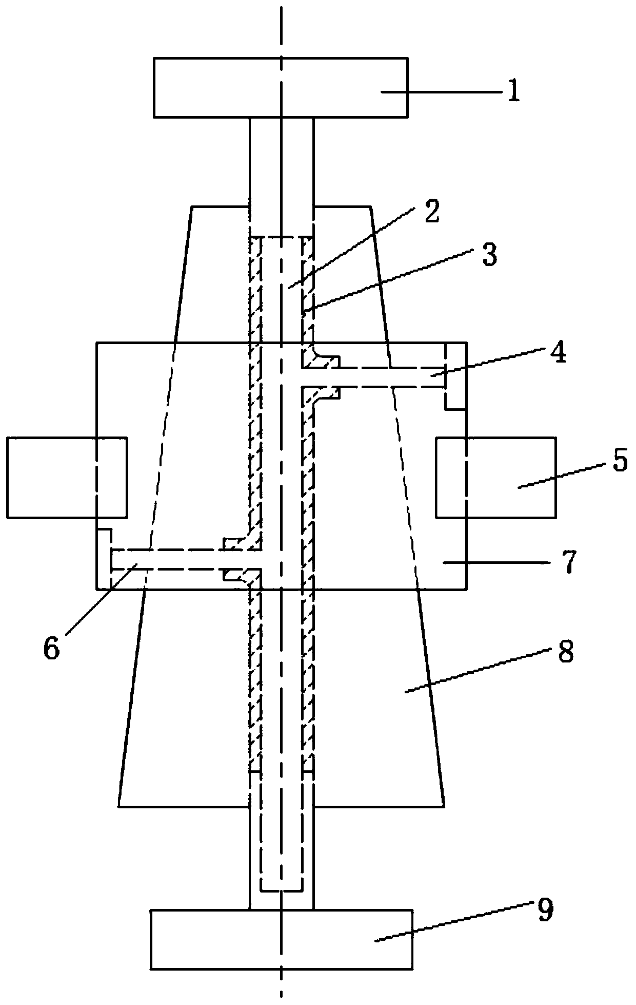 Device and method for simultaneous forming of double nozzles by uniaxial extrusion