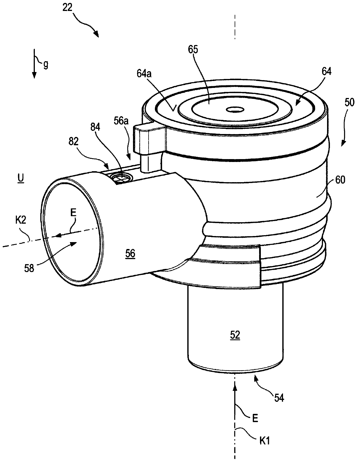 Exhalation valve arrangement for ventilator apparatus with apparatus for receiving pressure sensor