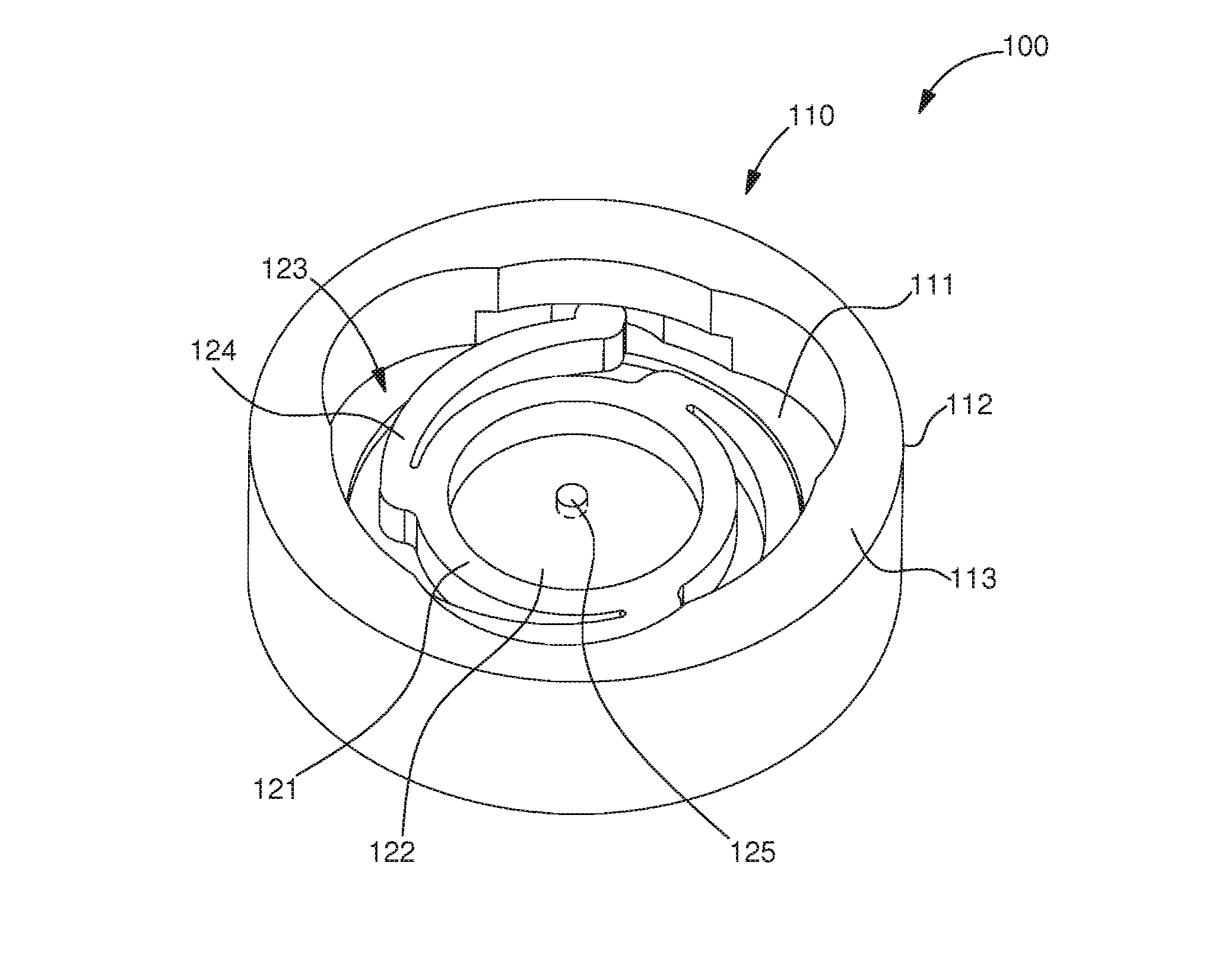 Shock absorber with a bayonet fitting