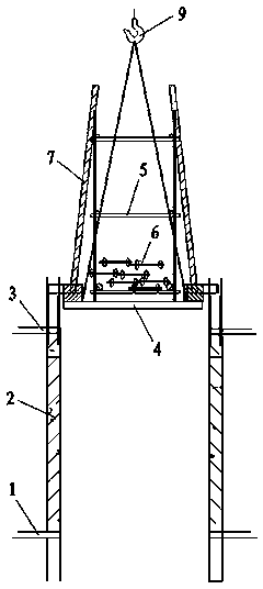 Liftable supporting leg type elevator shaft construction platform and method