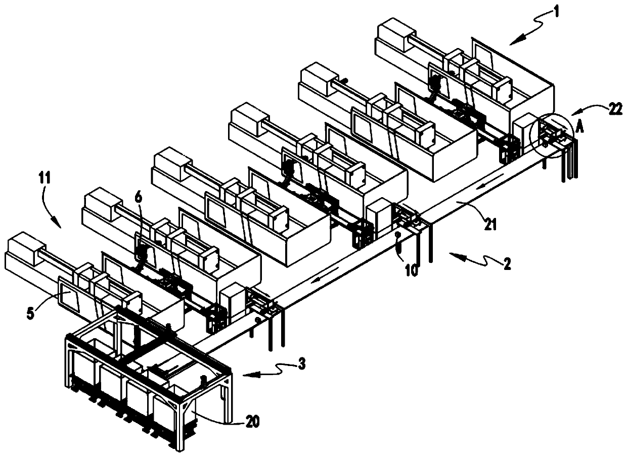 Continuous production line for plastic battery cases