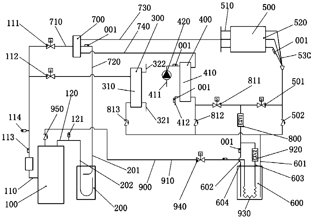 Air source hot water floor heating frequency conversion air conditioner device