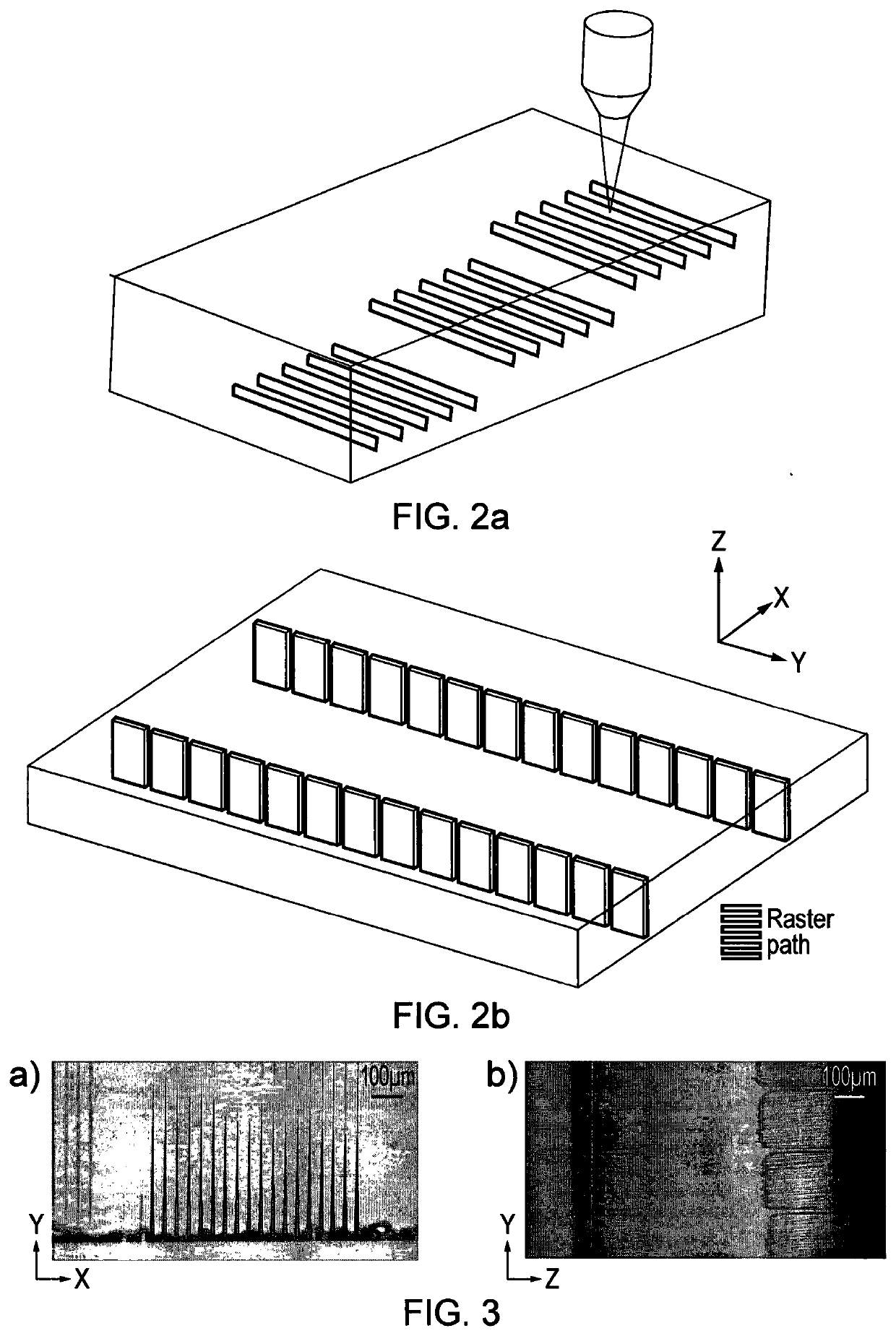 Direct laser writing and chemical etching and optical devices