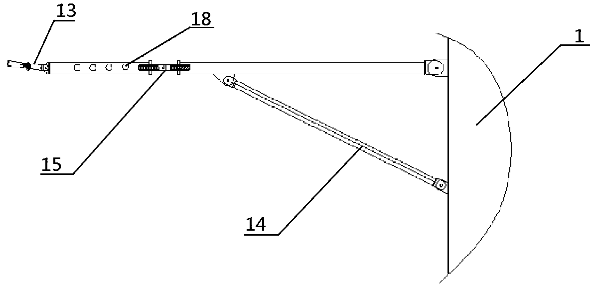 Self-elevating rotating crane installation device for tall towers