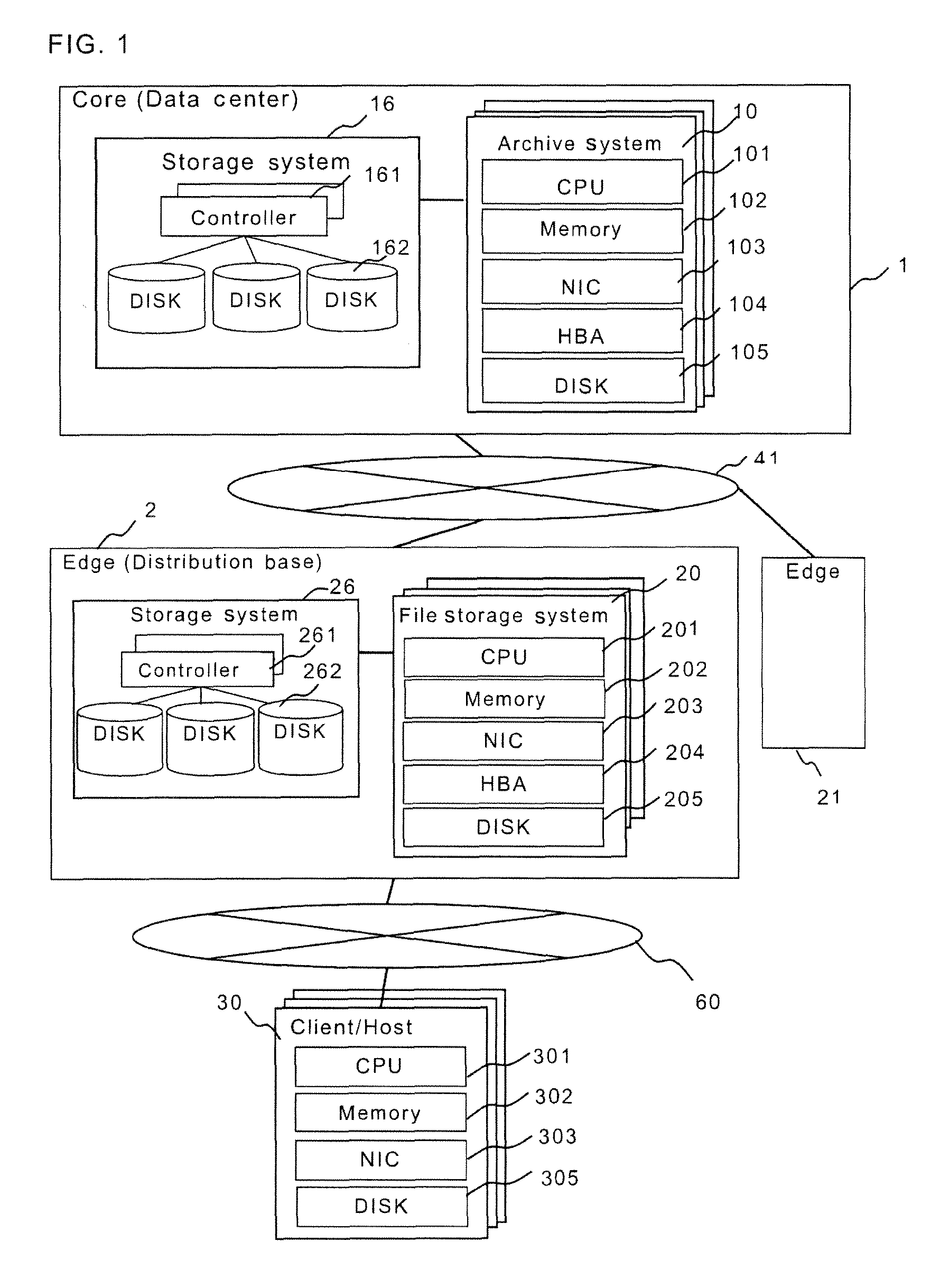 File storage system for transferring file to remote archive system