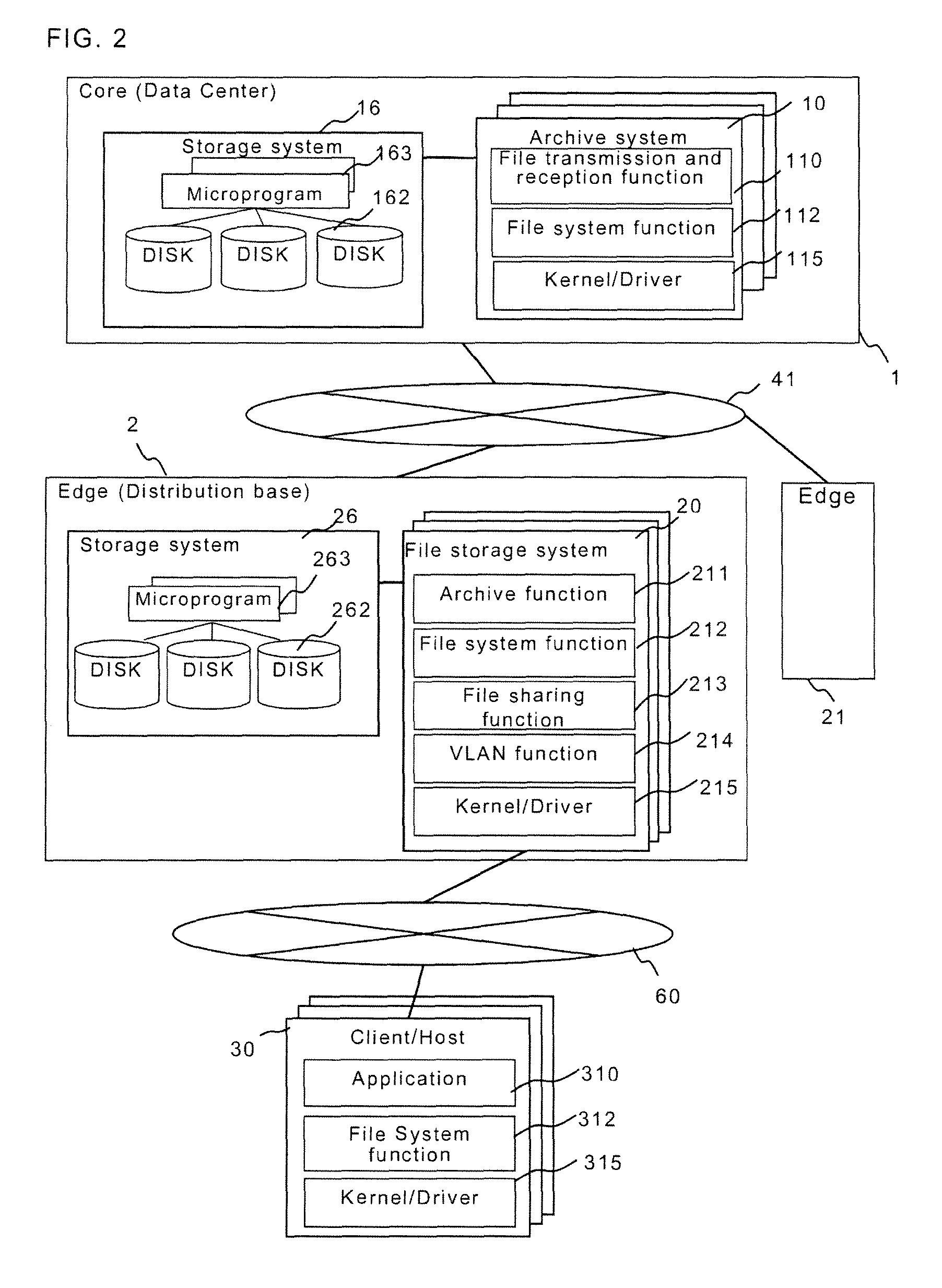 File storage system for transferring file to remote archive system