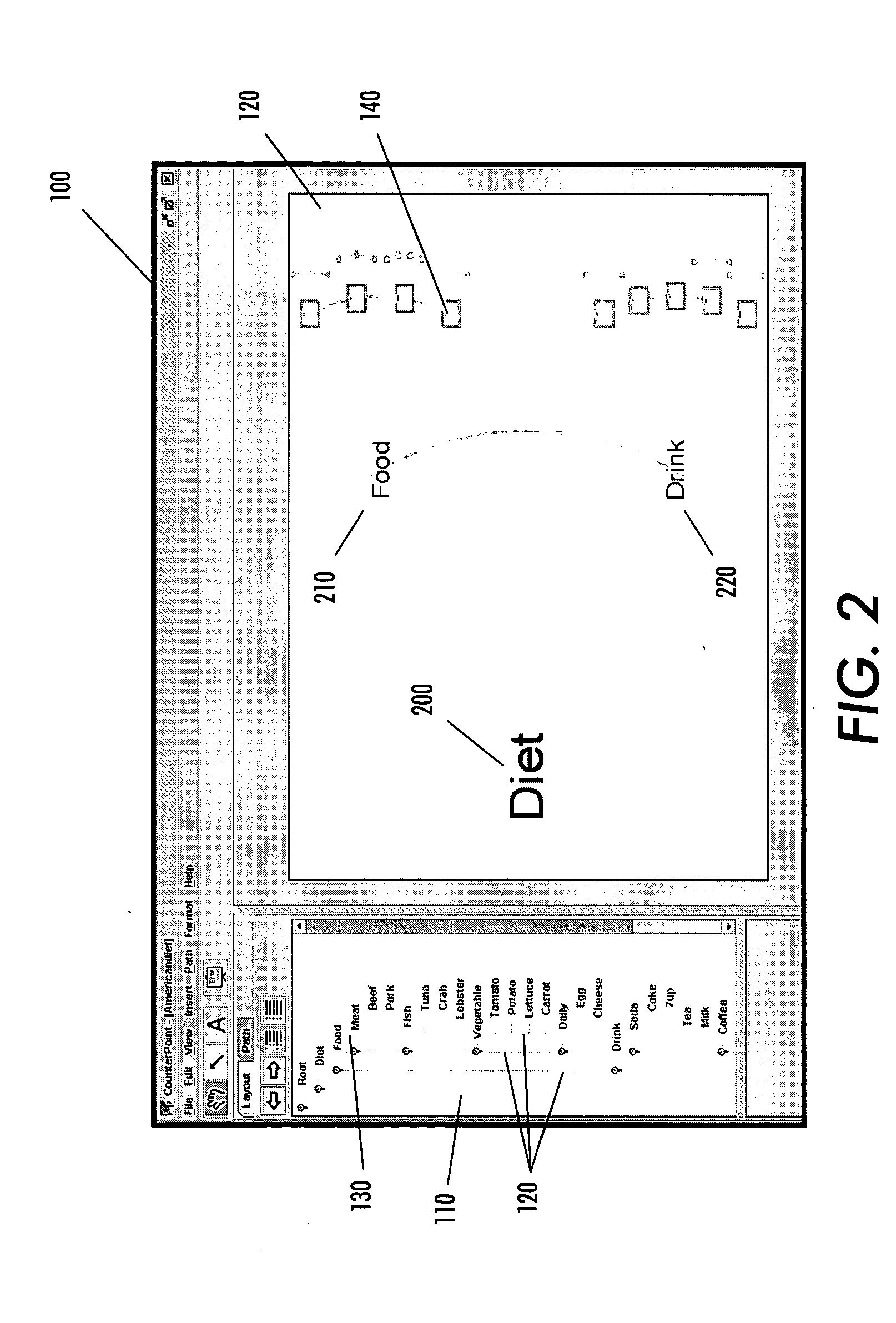 Methods and systems for supporting presentation tools using zoomable user interface