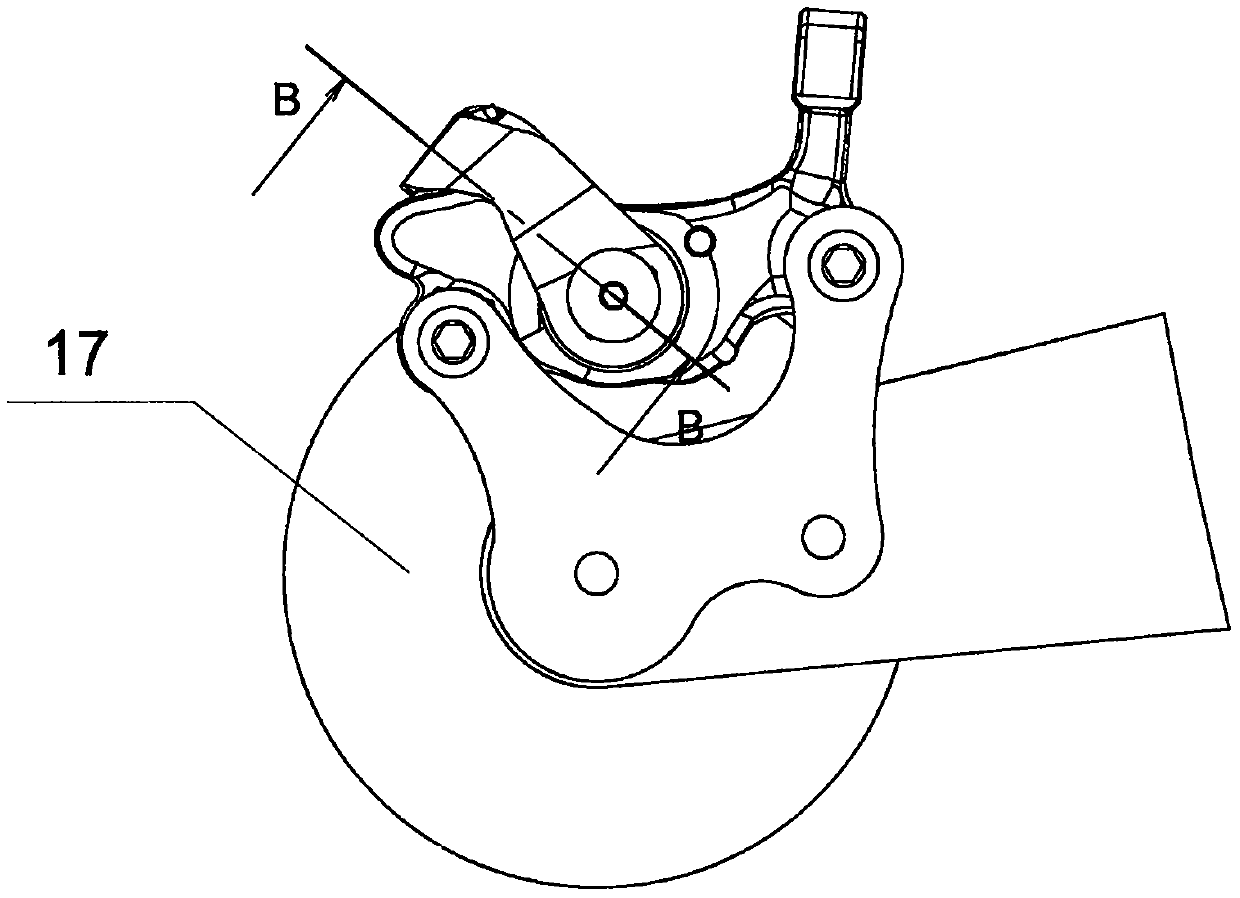 Double-sided disc brake of scooter