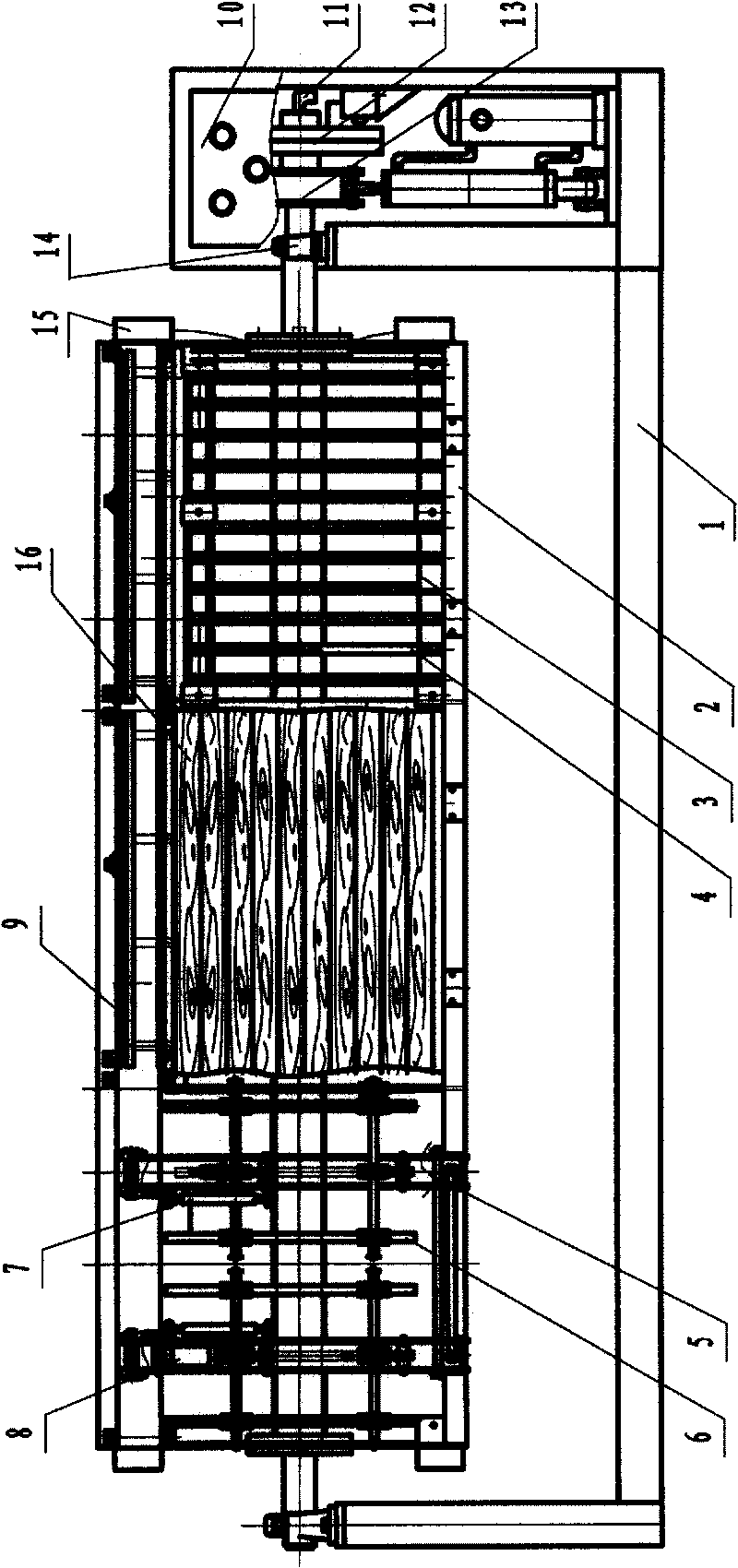 Gasbag-type multifunctional wood board splicing machine