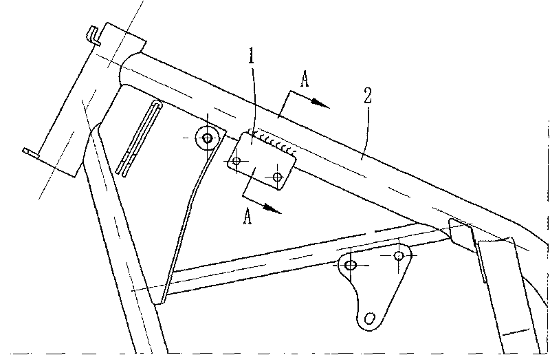 Motorcycle secondary gulp valve bracket mounting structure