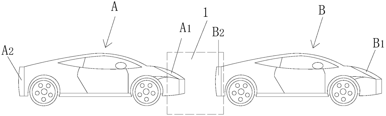 Twin device and system for automobile magnetic suspension collision prevention and self-power generation