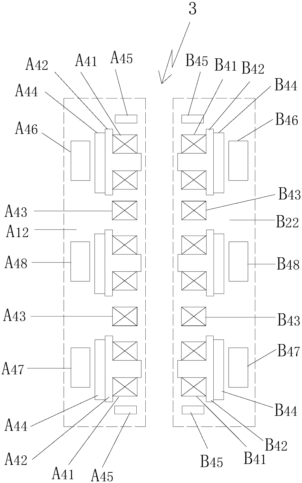 Twin device and system for automobile magnetic suspension collision prevention and self-power generation