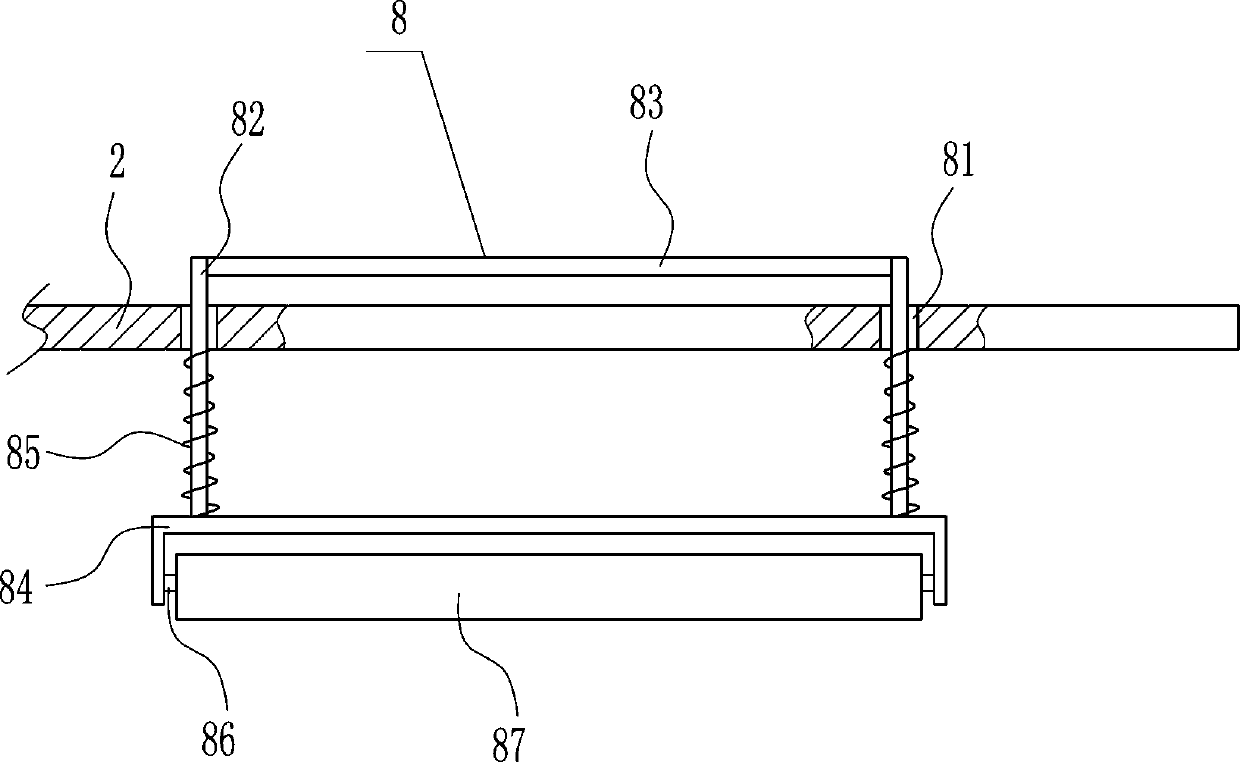 Derusting and grinding device for iron pipe end for mechanical processing