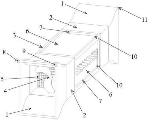 Ventilation pipeline capable of achieving bidirectional ventilation and containing nano-particle paraffin