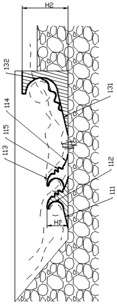 A bottom sill structure for stilling pools