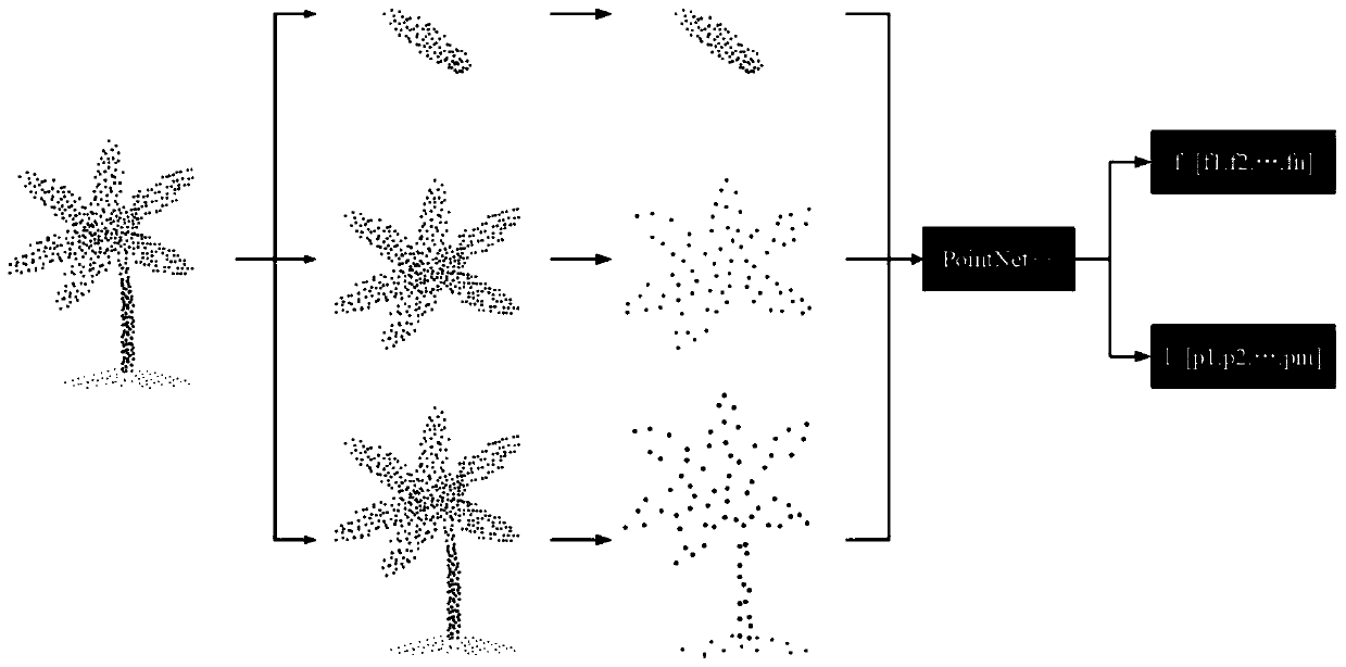 Airborne laser point cloud classification method based on local and global depth feature embedding