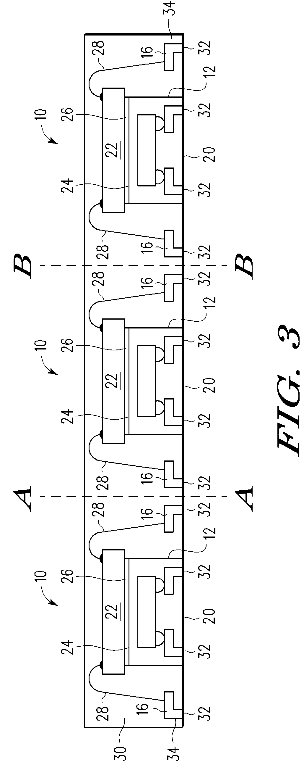 Array quad flat no-lead package and method of forming same