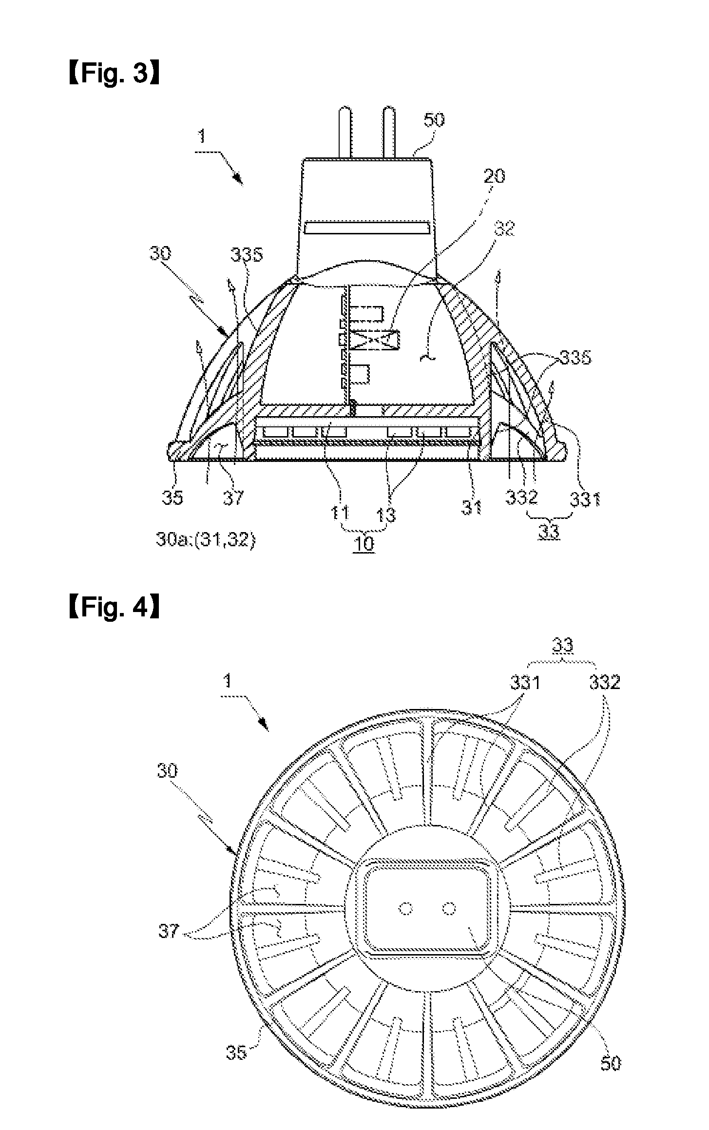 LED lighting apparatus to dissipate heat by fanless ventilation