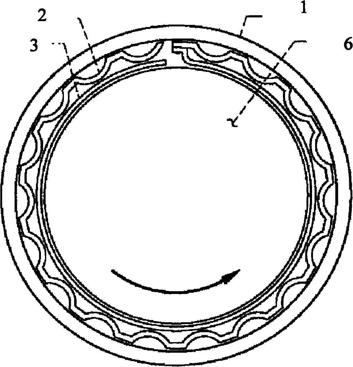 Radial foil bearing with sealing function