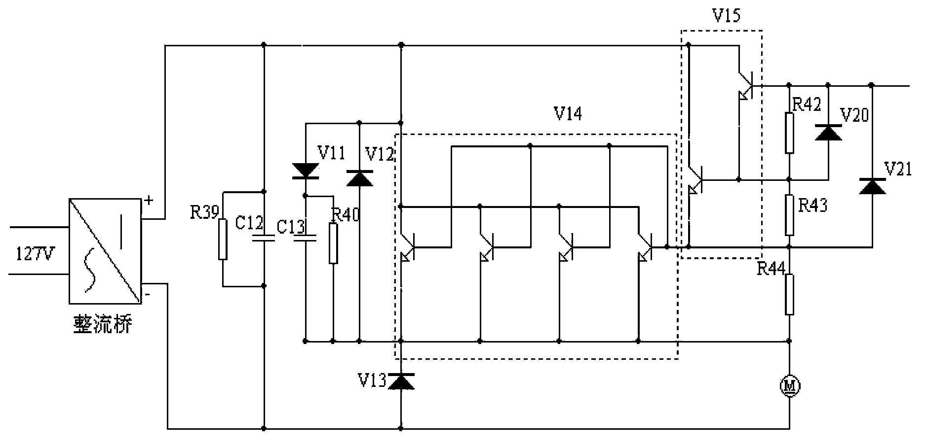 Stepless speed regulation device for working table or spindle of numerical control machine tool