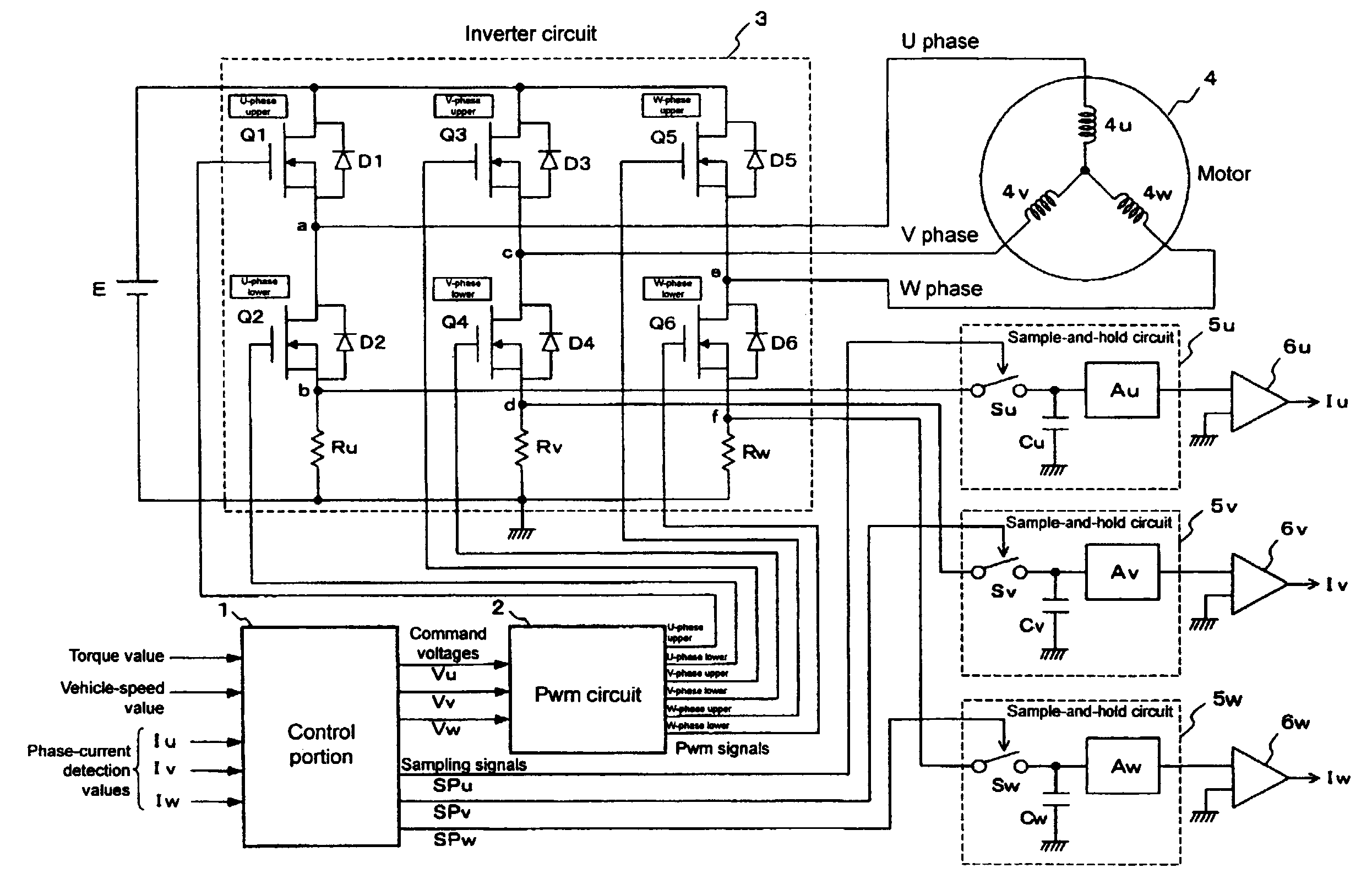 Ground fault detection device for motor driving circuit