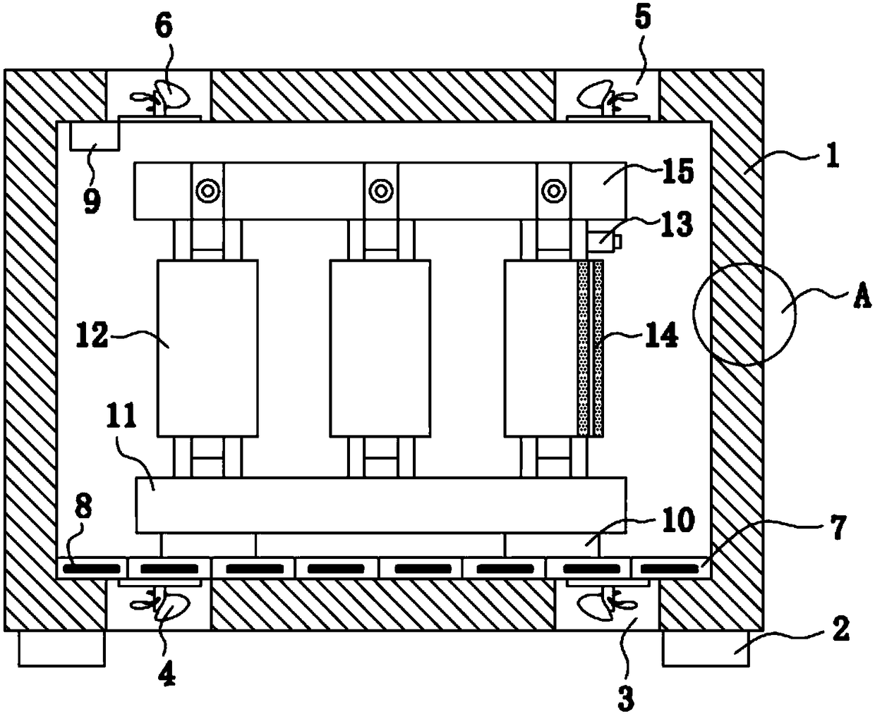 Dry-type electric transformer