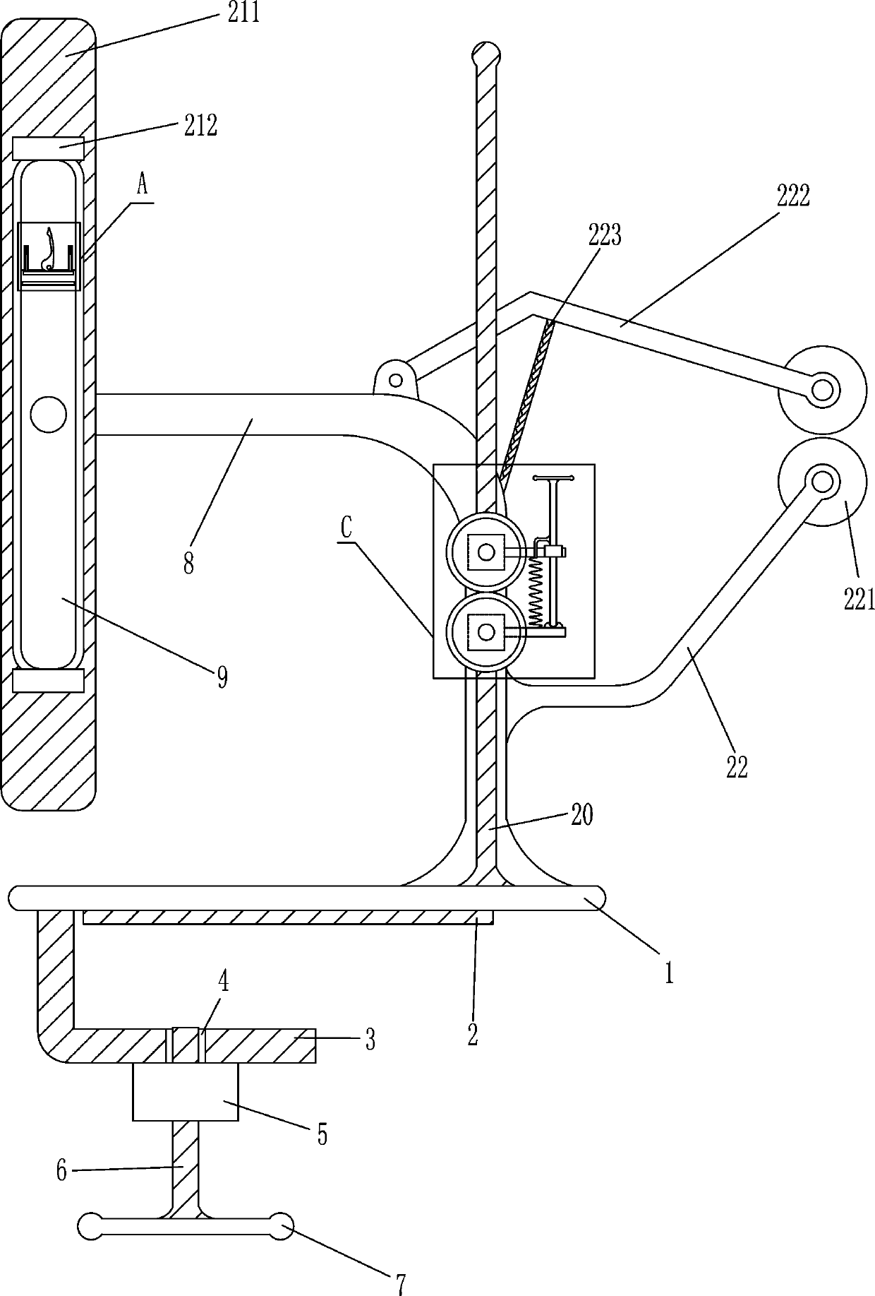 Manual workshop cloth winding machine