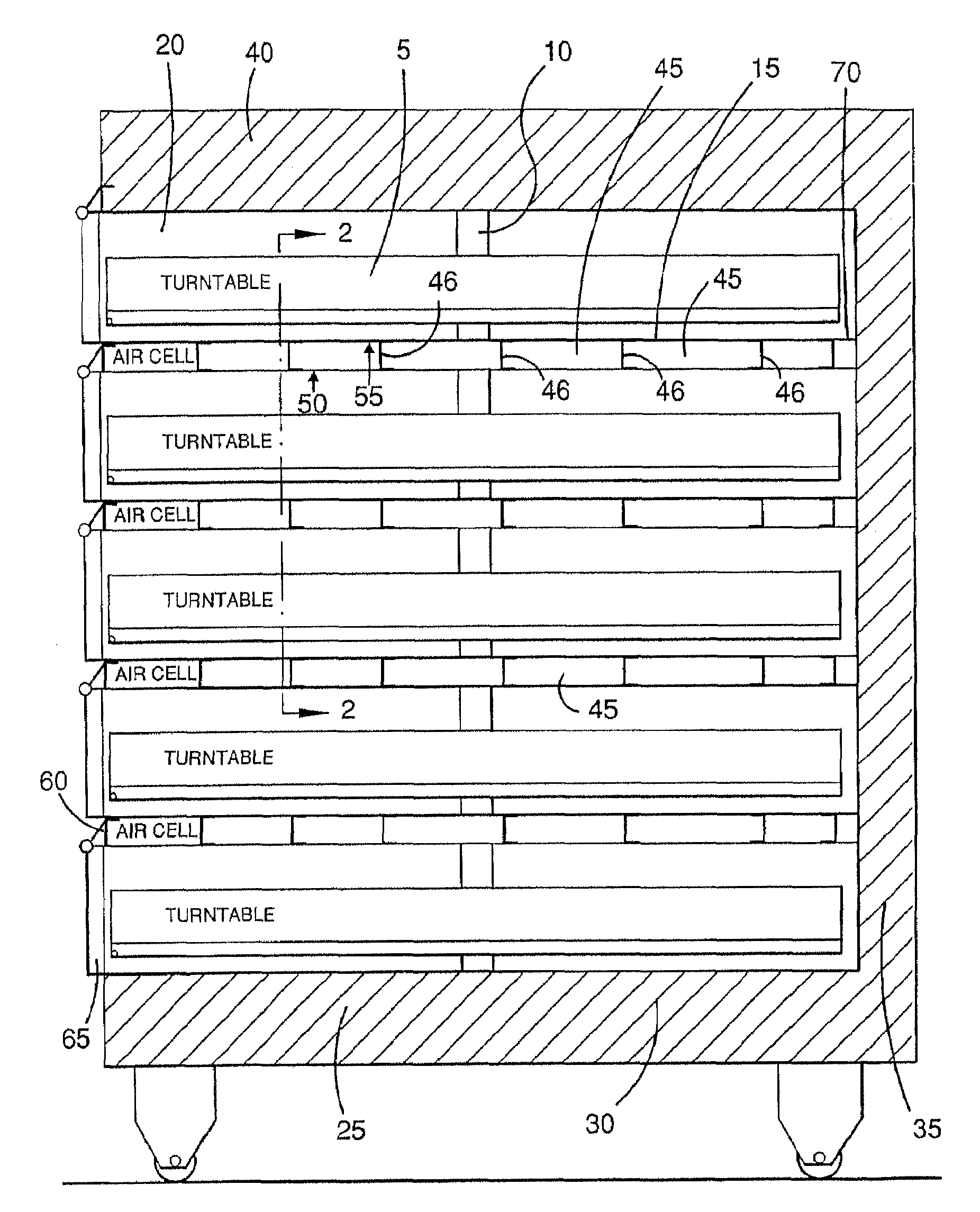 Insulation for baking chambers in a multi-deck baking oven