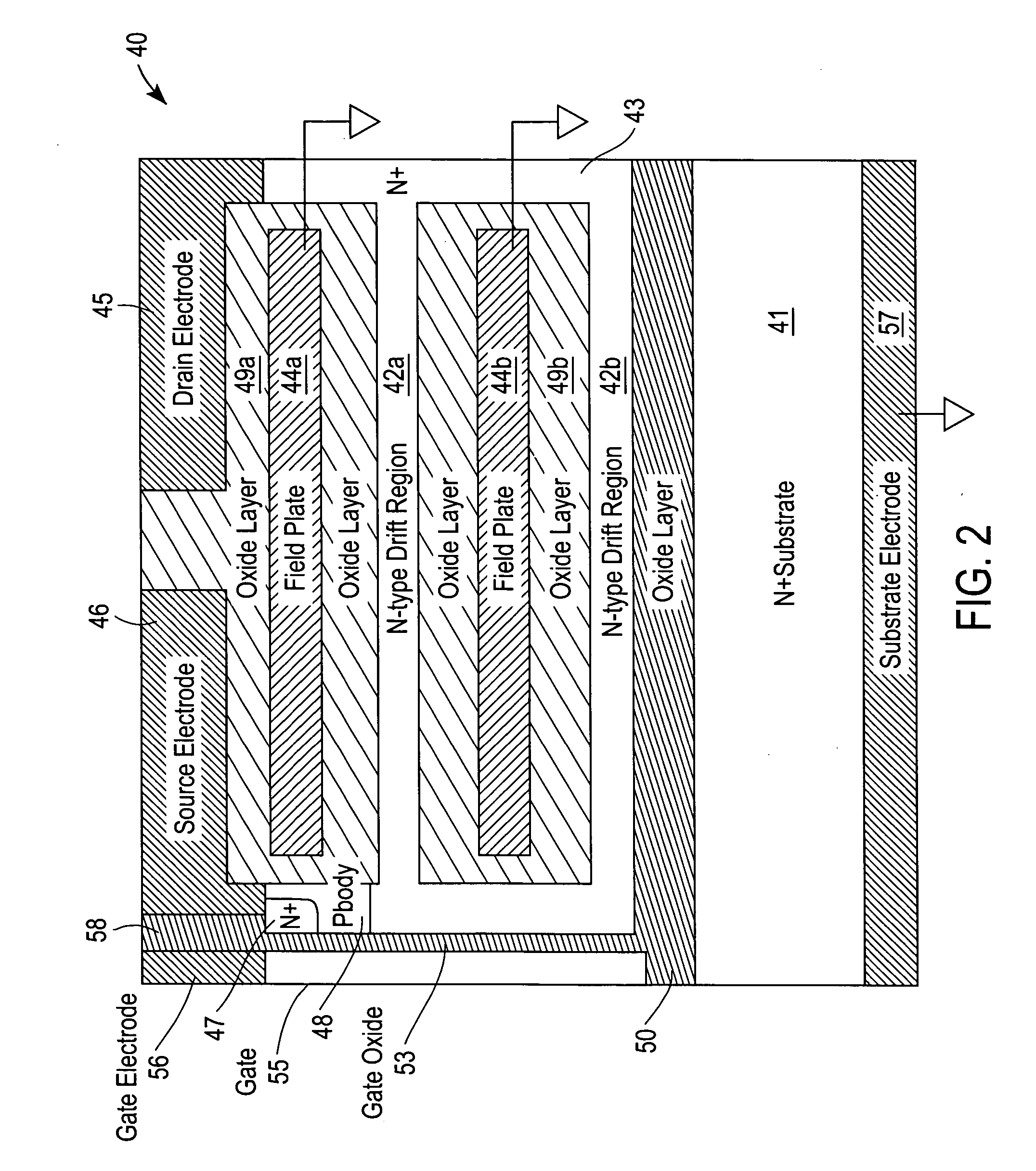 High-voltage vertical transistor with edge termination structure