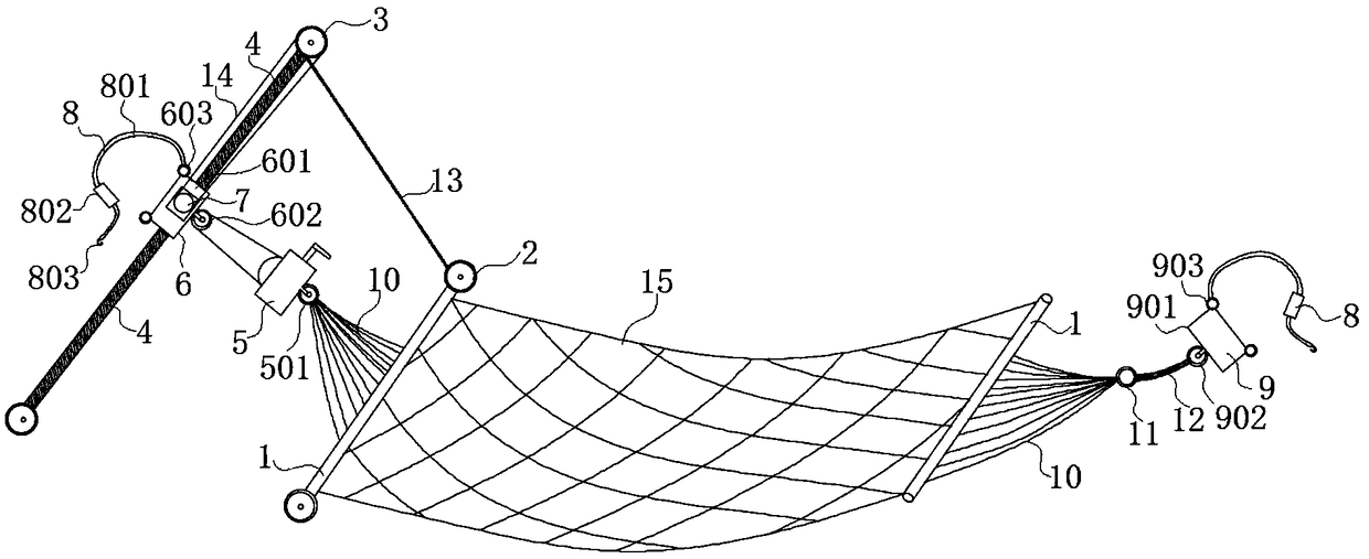 Position-adjustable hammock with automatic swinging function