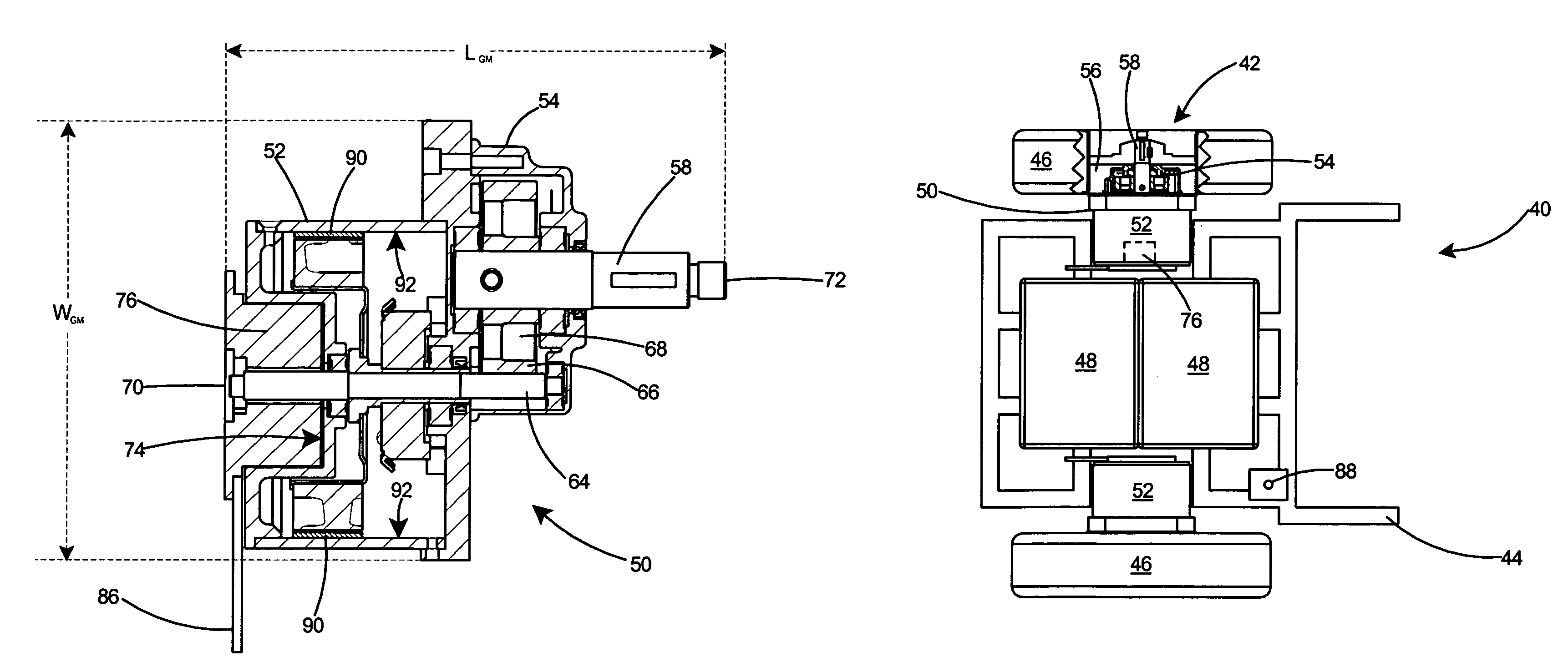 Compact drive mechanism for electrically powered vehicle