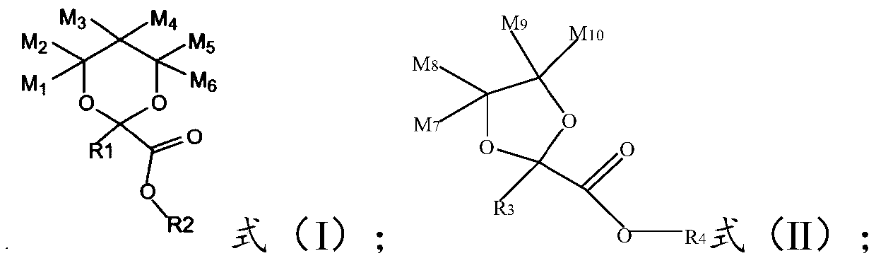A kind of fluorination process containing 1,3-dioxolane ester or 1,3-dioxane ester perfluorinated compound
